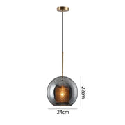 Blown Glass Mesh Pendant Light