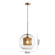 Blown Glass Mesh Pendant Light