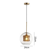 Blown Glass Mesh Pendant Light