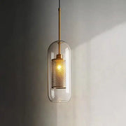Blown Glass Mesh Pendant Light