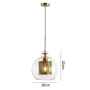 Blown Glass Mesh Pendant Light