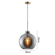 Blown Glass Mesh Pendant Light