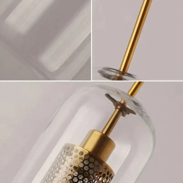 Blown Glass Mesh Pendant Light