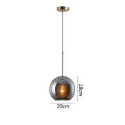 Blown Glass Mesh Pendant Light