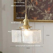 Ribbed Glass Dome Pendant Light