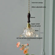 Ribbed Glass Dome Pendant Light
