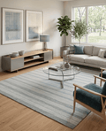 Striped Hand-Tufted Wool Area Rug