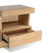 Oak Finish Wood Nightstand