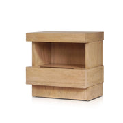 Oak Finish Wood Nightstand