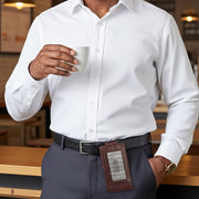 Full-Grain Leather Magnetic Money Clip Wallet