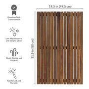 Slatted Teak Wood Bath Mat