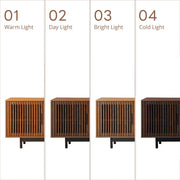 Walnut Slatted TV Stand, 78 in Wide
