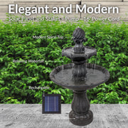 Two-Tier Solar Outdoor Water Fountain