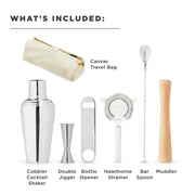 Stainless Steel Travel Barware Set