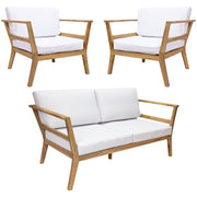 Acacia Wood Outdoor Conversation Set