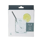 Gunmetal Stainless Steel Cocktail Straws