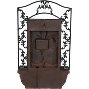 Fleur-de-Lis Scrollwork Outdoor Wall Fountain