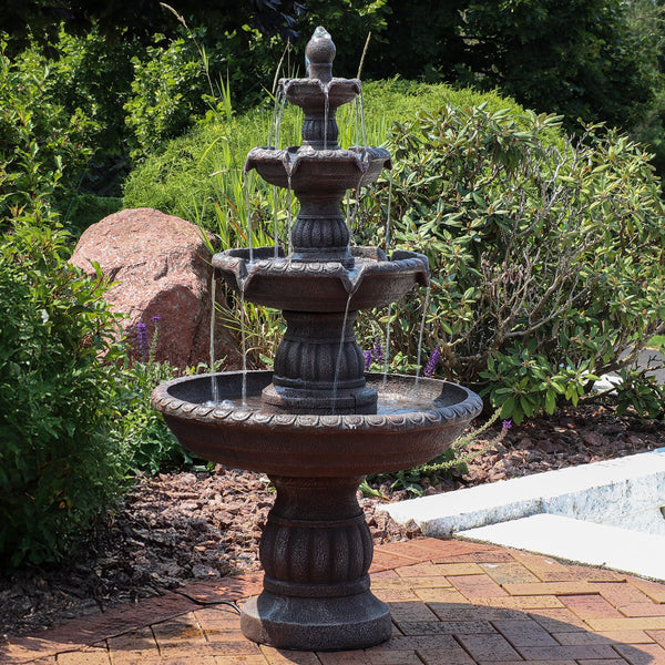 Four-Tier Faux Stone Outdoor Fountain