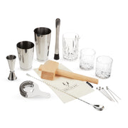 Crystal and Steel Cocktail Barware Set