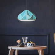 Faceted Metal Pendant Light