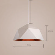 Faceted Metal Pendant Light
