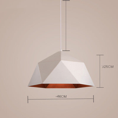 Faceted Metal Pendant Light