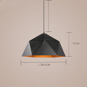 Faceted Metal Pendant Light