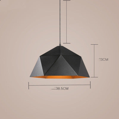 Faceted Metal Pendant Light