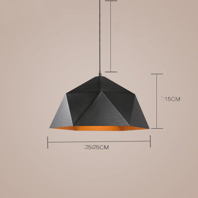 Faceted Metal Pendant Light