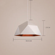 Faceted Metal Pendant Light
