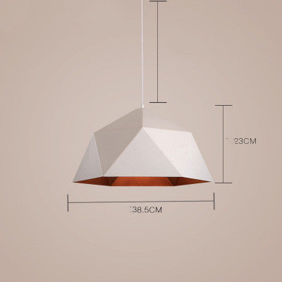 Faceted Metal Pendant Light