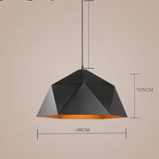Faceted Metal Pendant Light