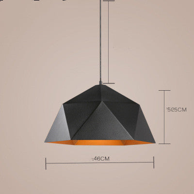 Faceted Metal Pendant Light