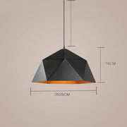 Faceted Metal Pendant Light