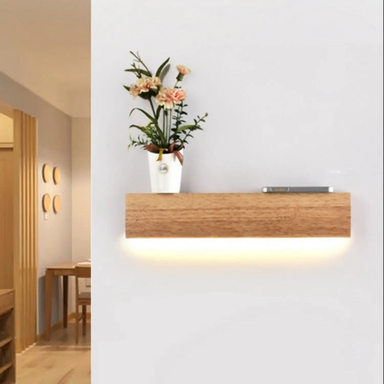 Minimalist Wall Sconce, Natural Finish
