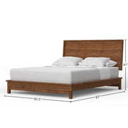 Honey Maple Wood Platform Bed