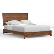 Honey Maple Wood Platform Bed