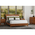Honey Maple Wood Platform Bed