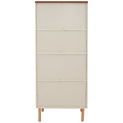 Mid-Century Cabinet Bookshelf with Storage