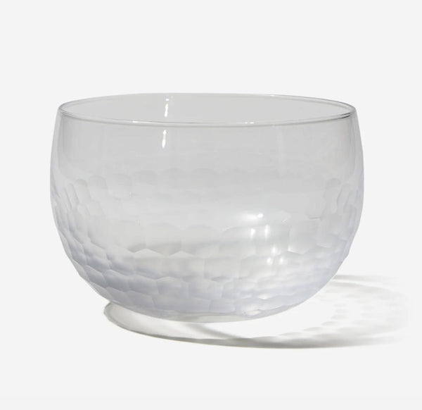 Hand-Etched Crystal Glass Bowl