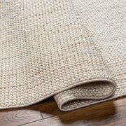 Woven Texture Beige Area Rug