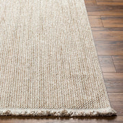 Woven Texture Beige Area Rug
