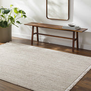 Woven Texture Beige Area Rug