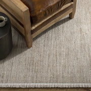 Woven Texture Beige Area Rug