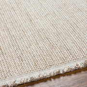 Woven Texture Beige Area Rug