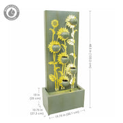 Galvanized Steel Sunflower Panel Fountain