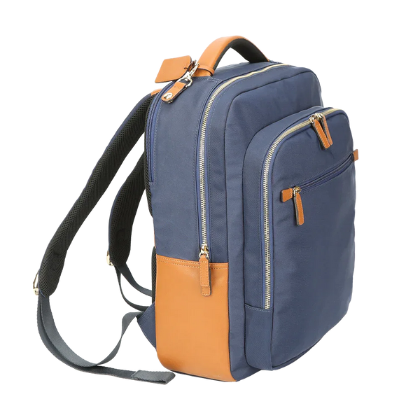 Nylon Leather-Trim Laptop Backpack