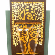 Patina Steel Oak Outdoor Fountain