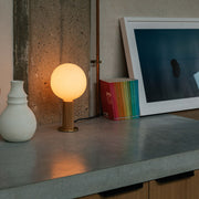 Oak Knuckle Table Lamp with Sphere IV LED Bulb