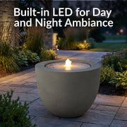 Round Polystone Bubble Outdoor Fountain